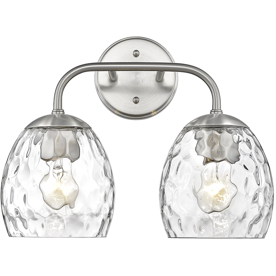 Gallos 2 Light 15.13 inch Brushed Nickel Vanity Light Wall Light